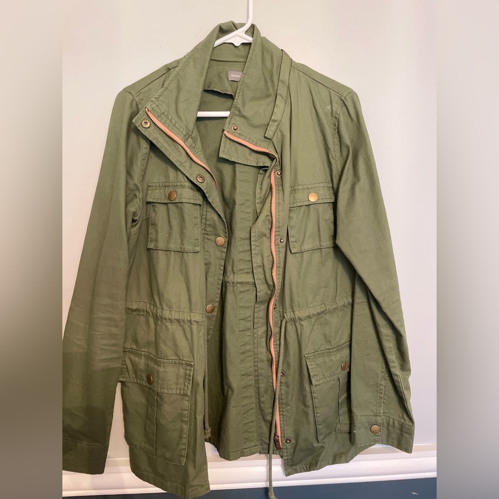 Green utility jacket